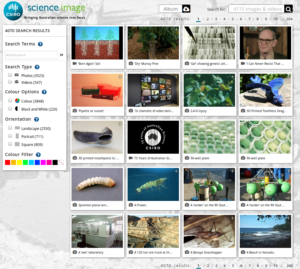 CSIRO Science Image website